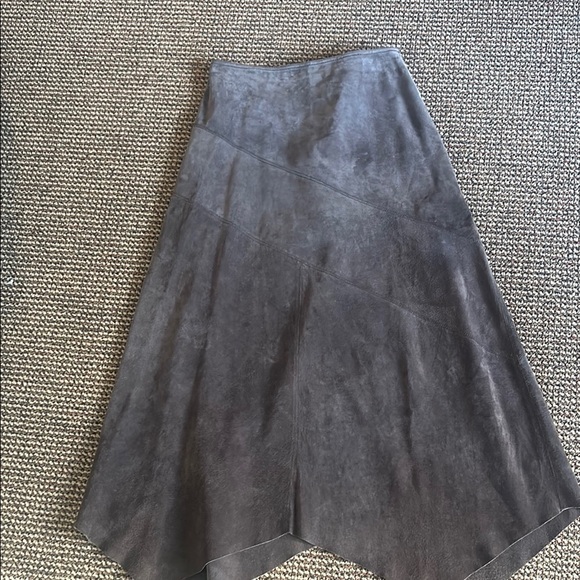 Elegant genuine suede A-Line Maxi Skirt - Picture 3 of 8